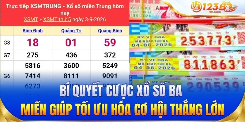 Bí quyết cược xổ số ba miền giúp tối ưu hóa cơ hội thắng lớn